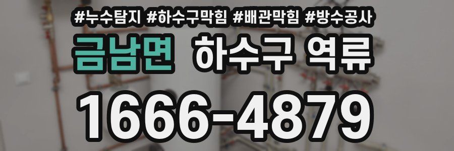 금남면 하수구 역류