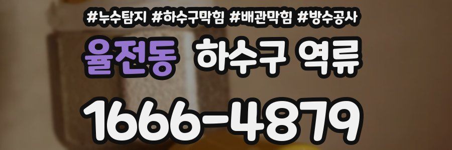 율전동 하수구 역류
