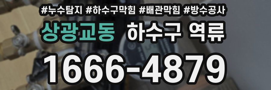 상광교동 하수구 역류