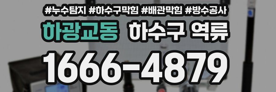 하광교동 하수구 역류