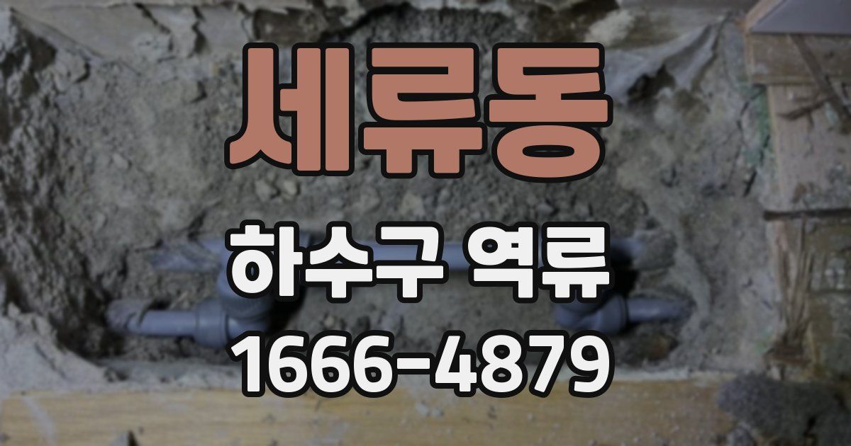 세류동 하수구 역류