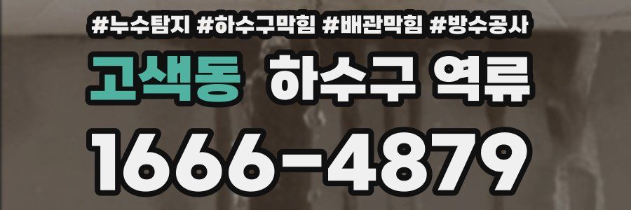 고색동 하수구 역류