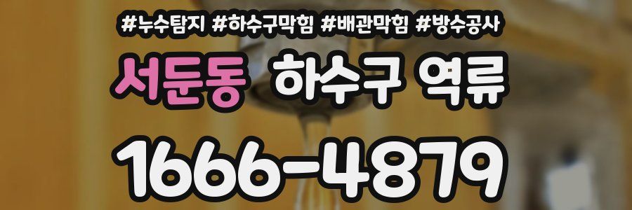 서둔동 하수구 역류