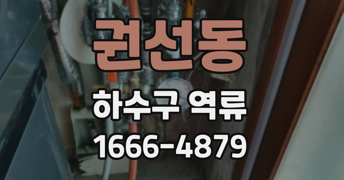 권선동 하수구 역류