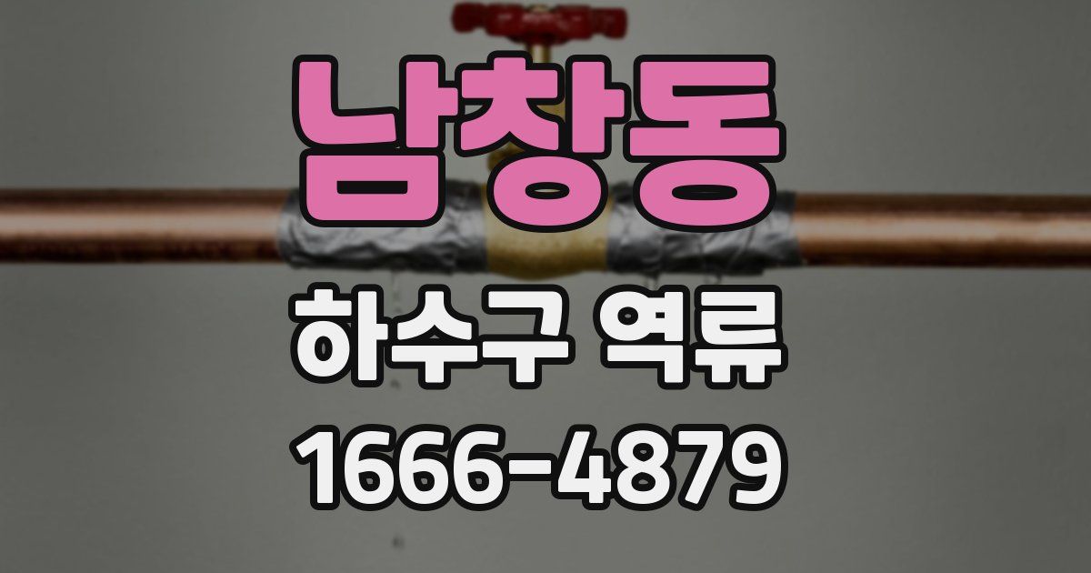 남창동 하수구 역류