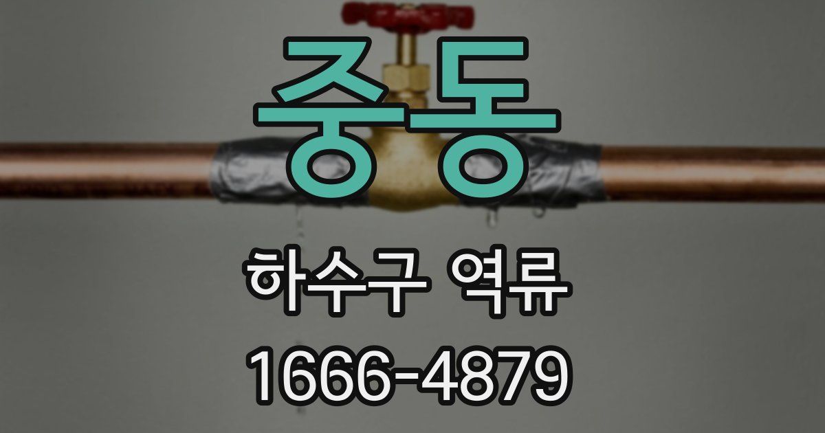 중동 하수구 역류
