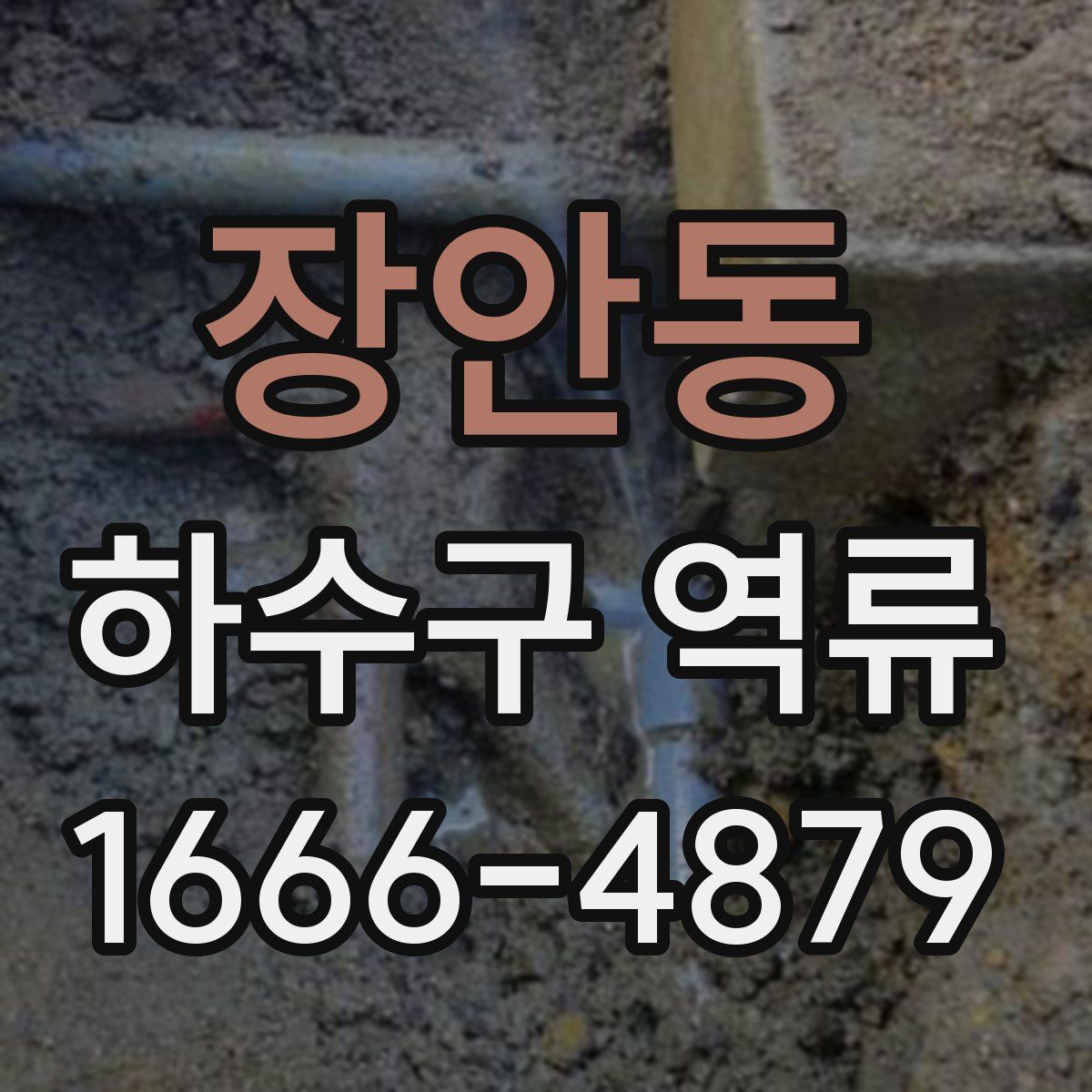 장안동 하수구 역류