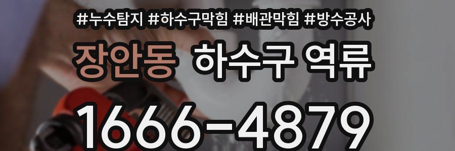 장안동 하수구 역류
