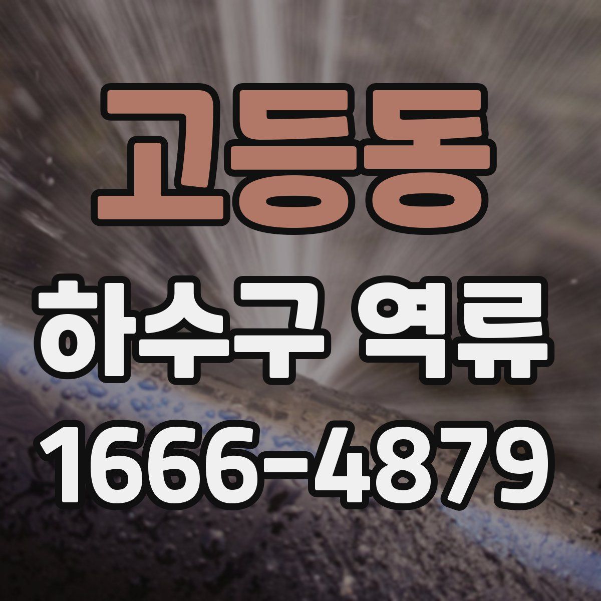 고등동 하수구 역류