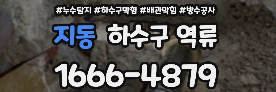 지동 하수구 역류