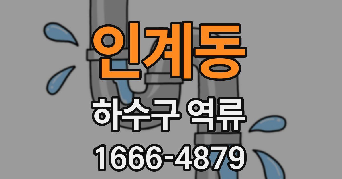 인계동 하수구 역류