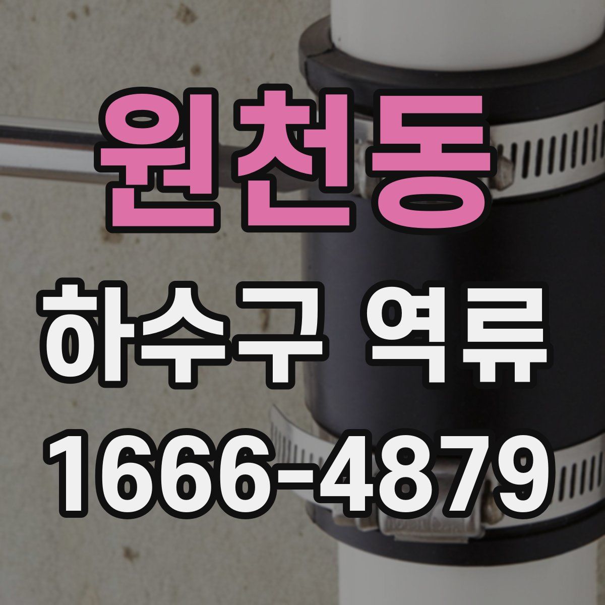 원천동 하수구 역류