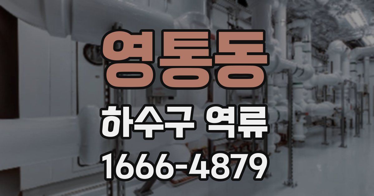 영통동 하수구 역류