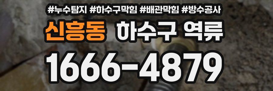 신흥동 하수구 역류
