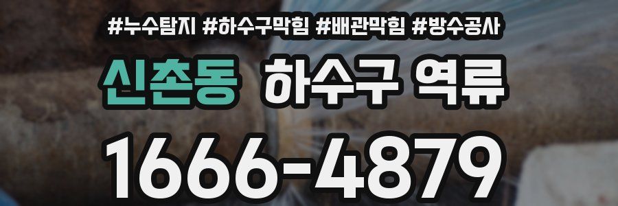 신촌동 하수구 역류