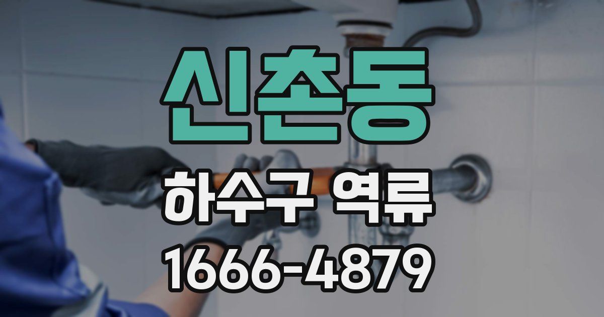 신촌동 하수구 역류