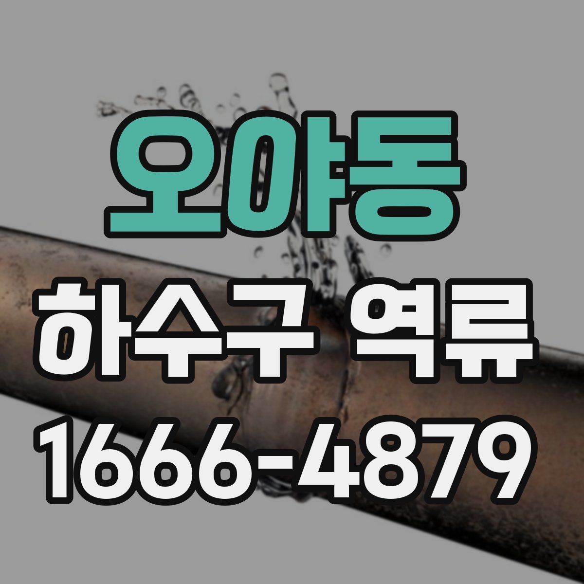 오야동 하수구 역류