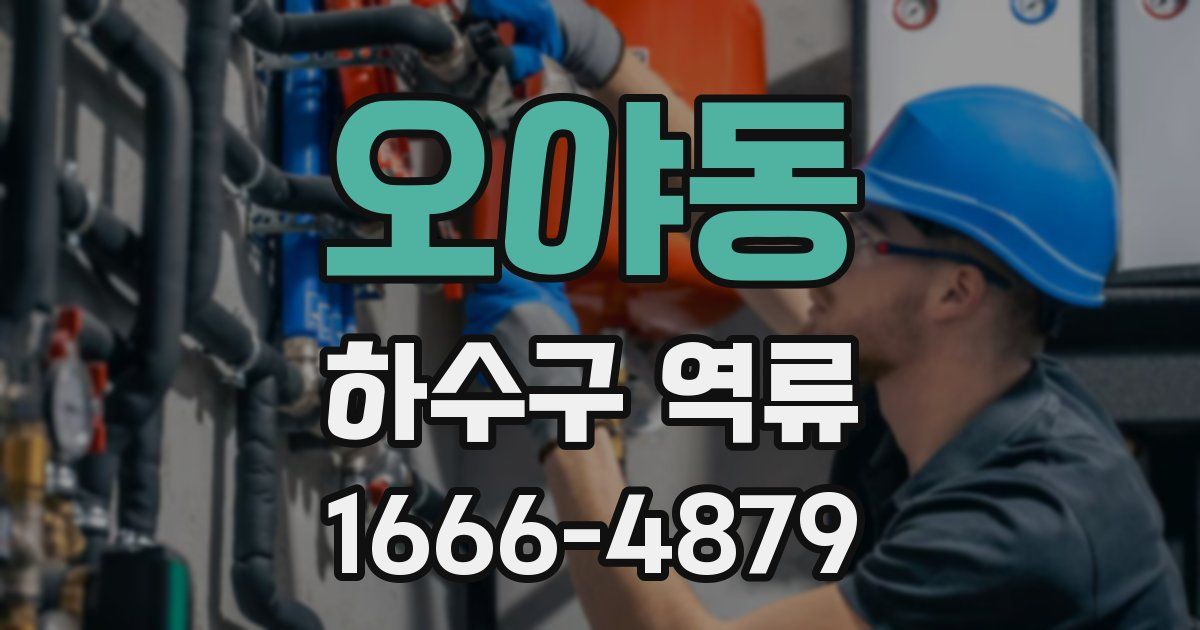 오야동 하수구 역류