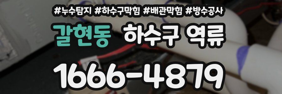 갈현동 하수구 역류
