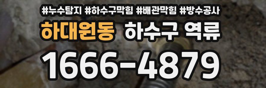 하대원동 하수구 역류