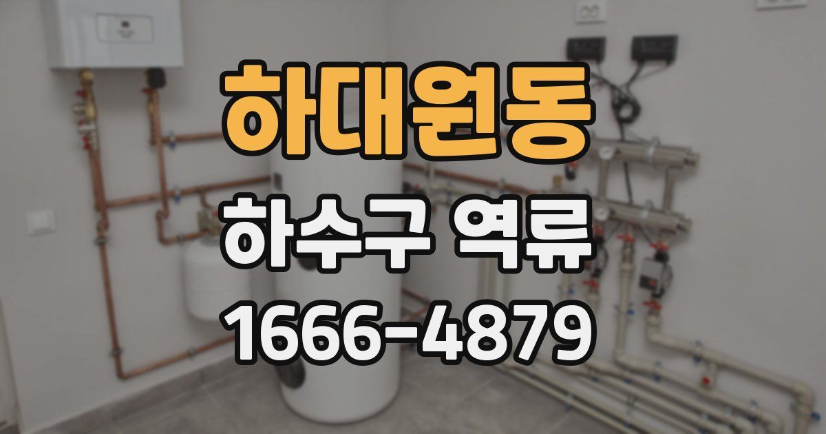 하대원동 하수구 역류