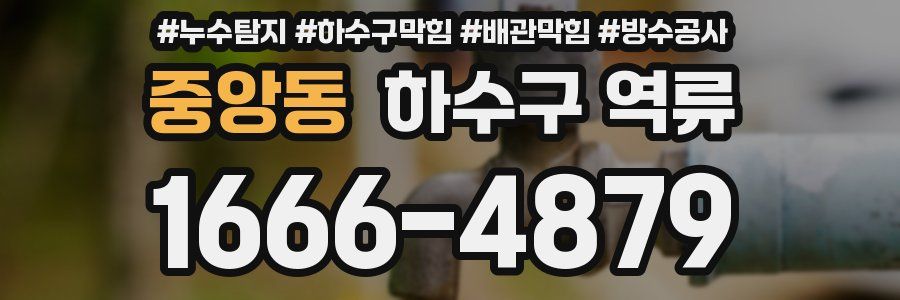 중앙동 하수구 역류