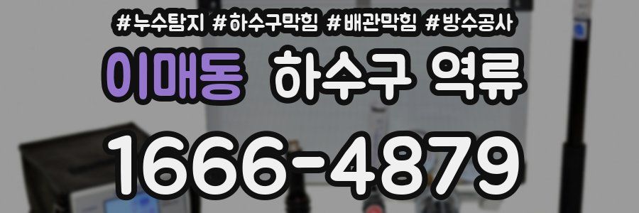 이매동 하수구 역류