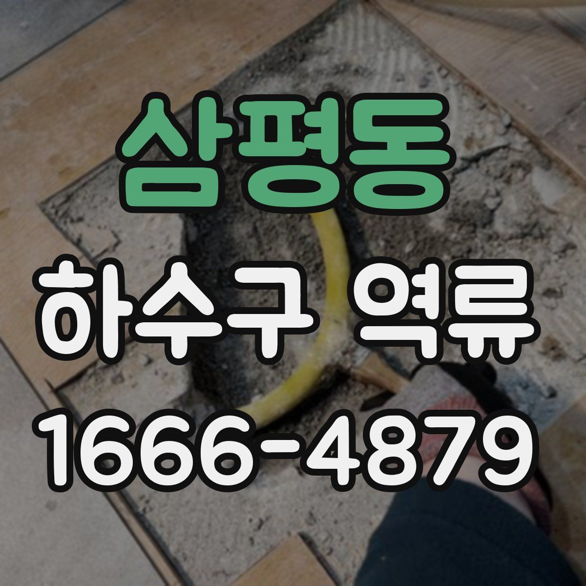 삼평동 하수구 역류