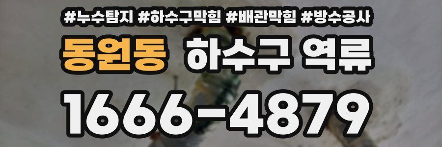 동원동 하수구 역류