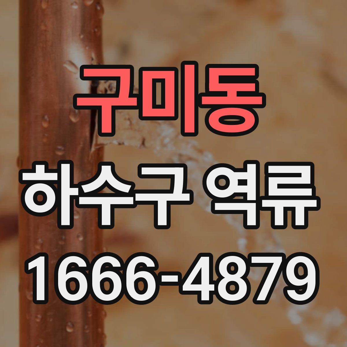 구미동 하수구 역류