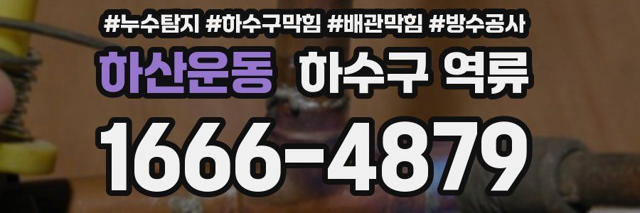 하산운동 하수구 역류