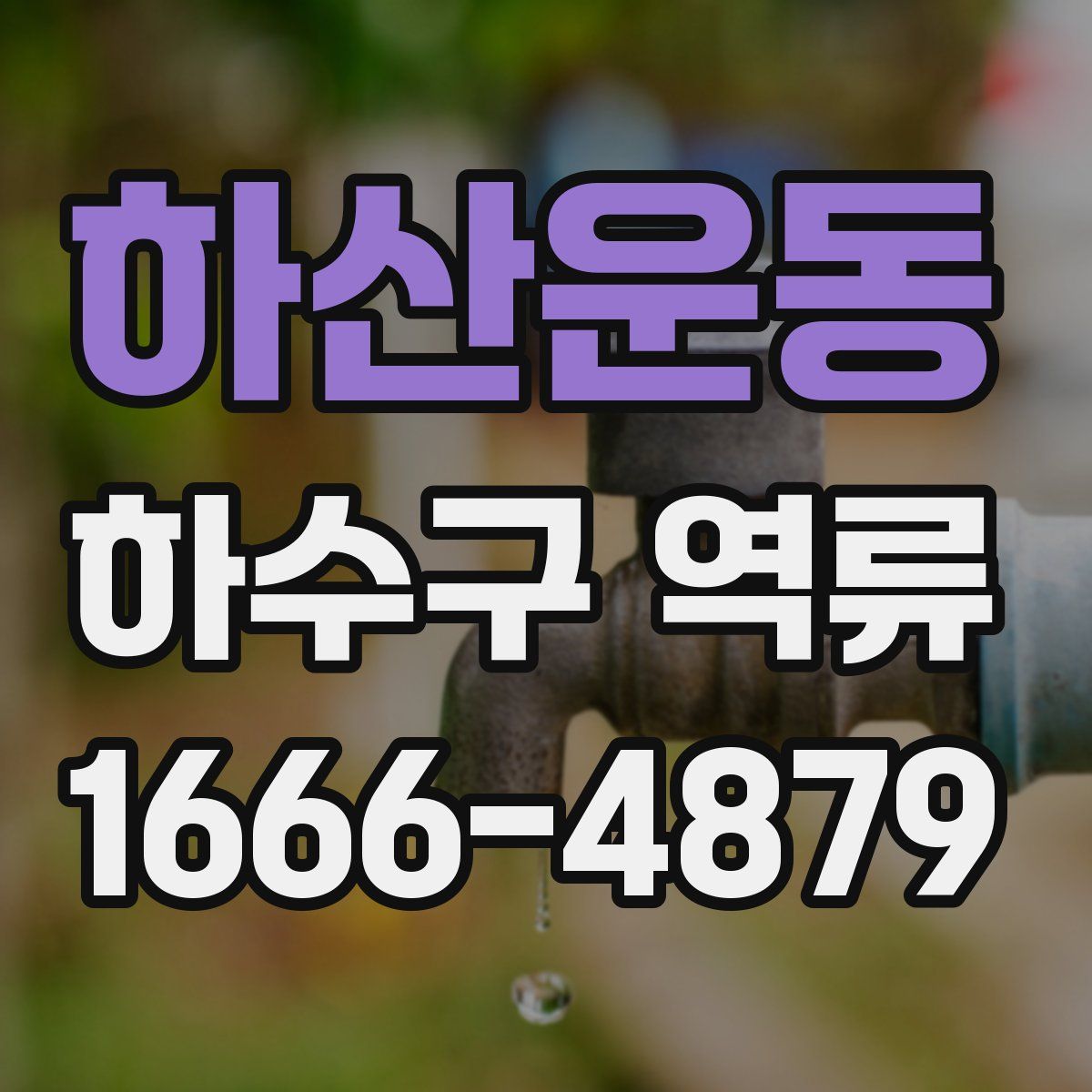 하산운동 하수구 역류