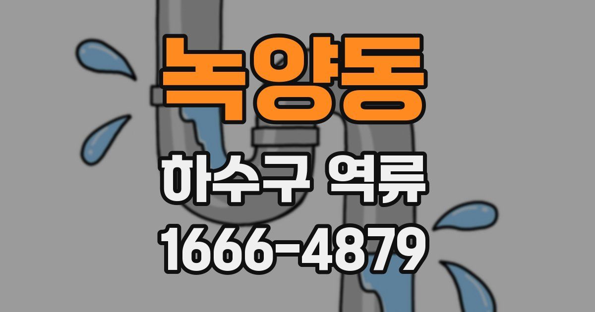 녹양동 하수구 역류