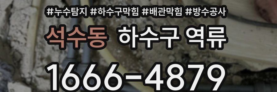 석수동 하수구 역류