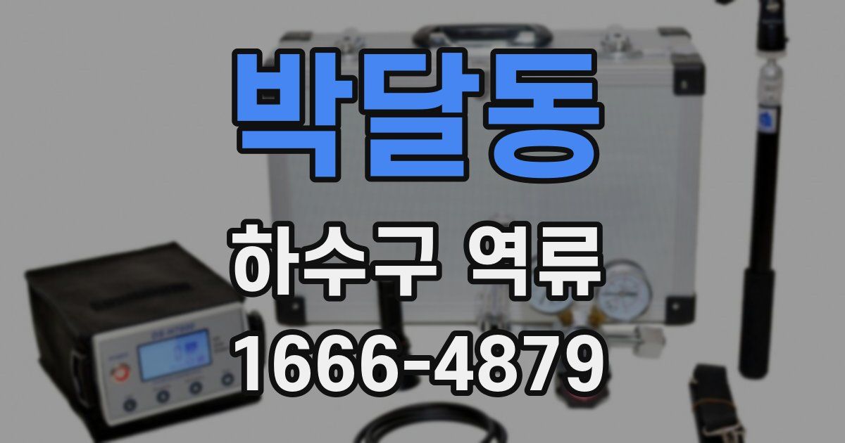 박달동 하수구 역류