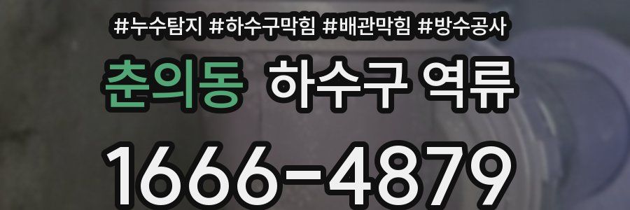 춘의동 하수구 역류