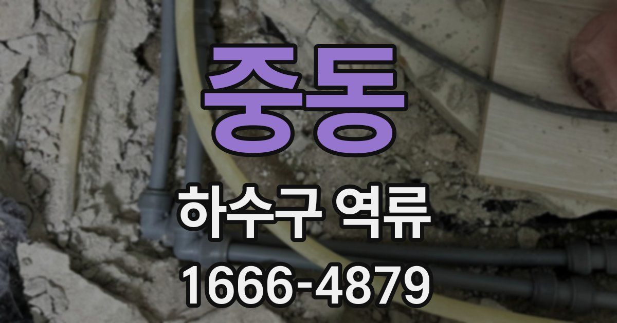 중동 하수구 역류