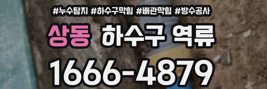 상동 하수구 역류