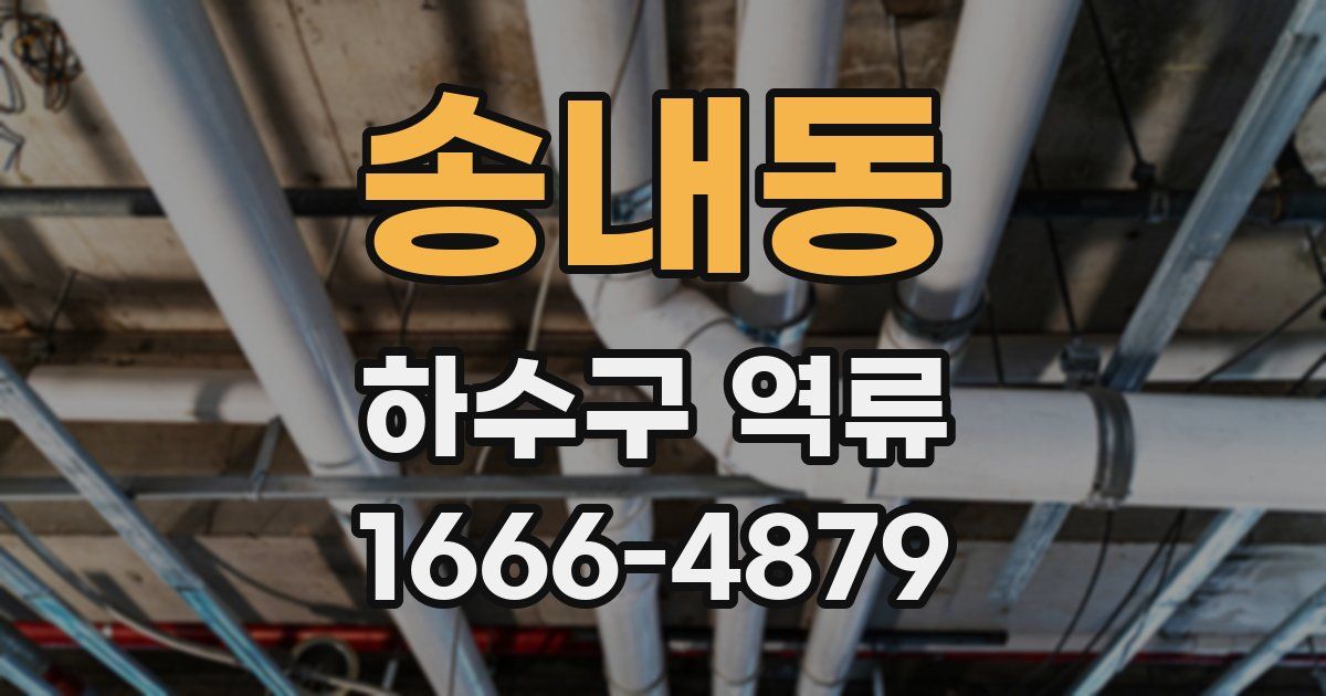 송내동 하수구 역류