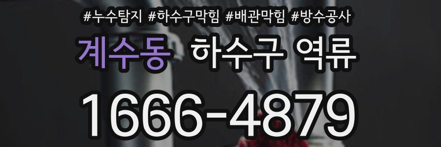계수동 하수구 역류