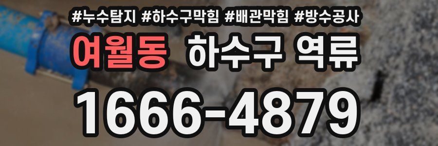 여월동 하수구 역류