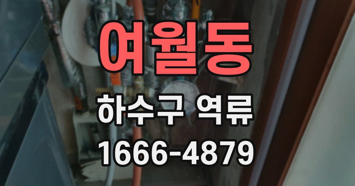 여월동 하수구 역류