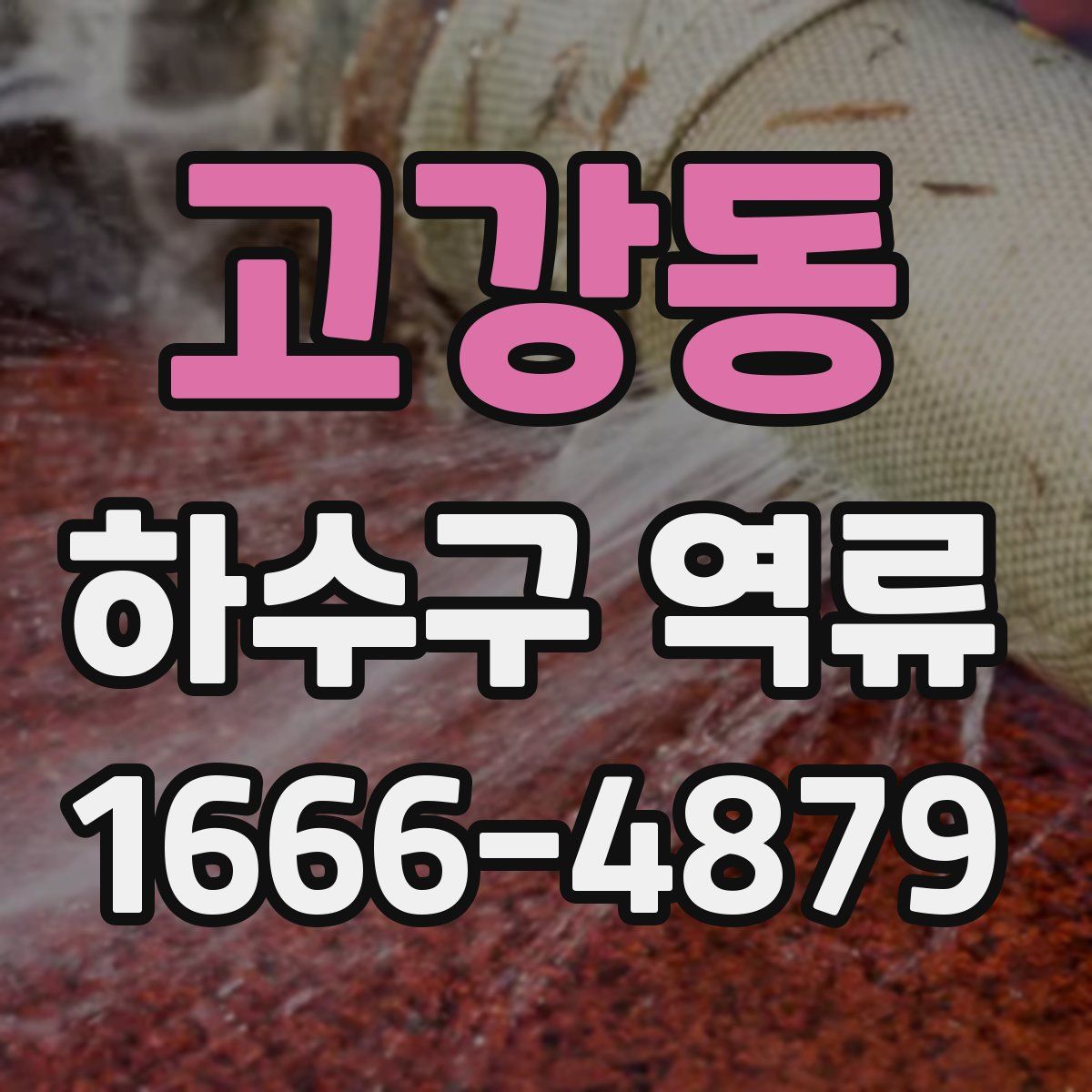 고강동 하수구 역류