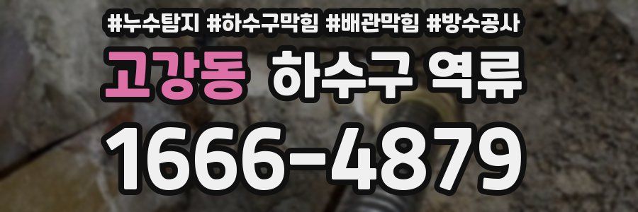 고강동 하수구 역류