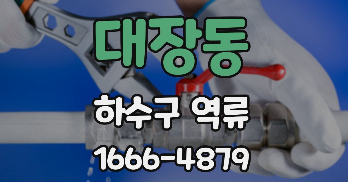대장동 하수구 역류