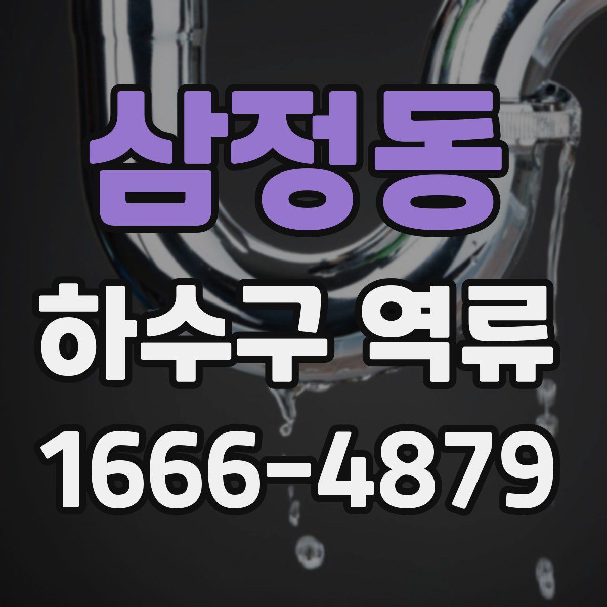 삼정동 하수구 역류