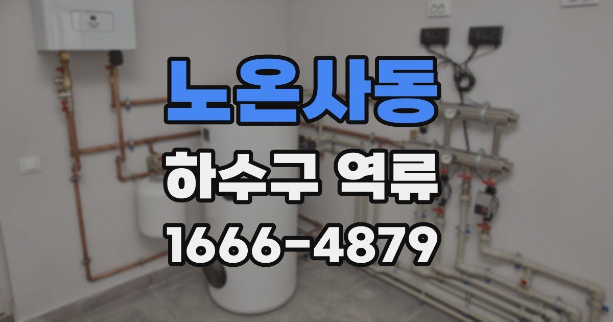 노온사동 하수구 역류
