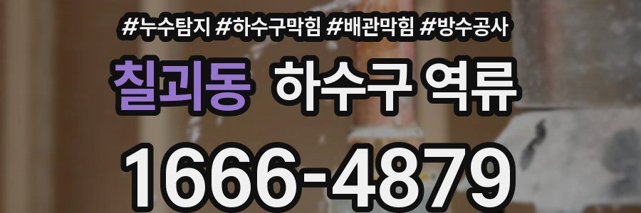 칠괴동 하수구 역류