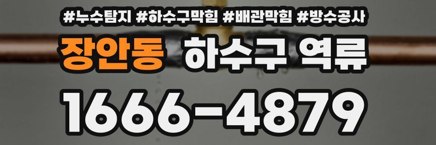 장안동 하수구 역류