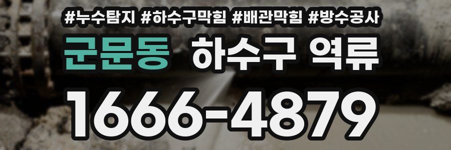 군문동 하수구 역류
